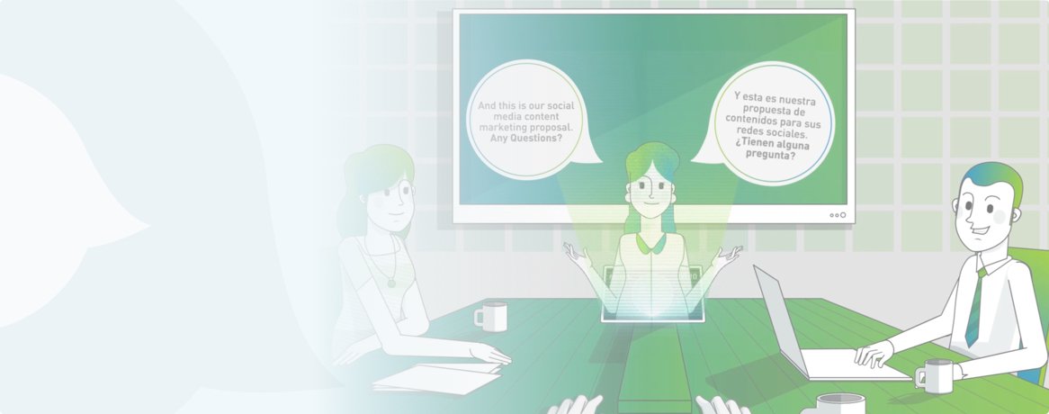 remote interpreter for meeting in spanish and english
