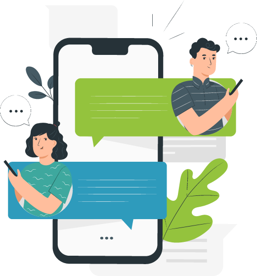 client and interpreter chatting through application
